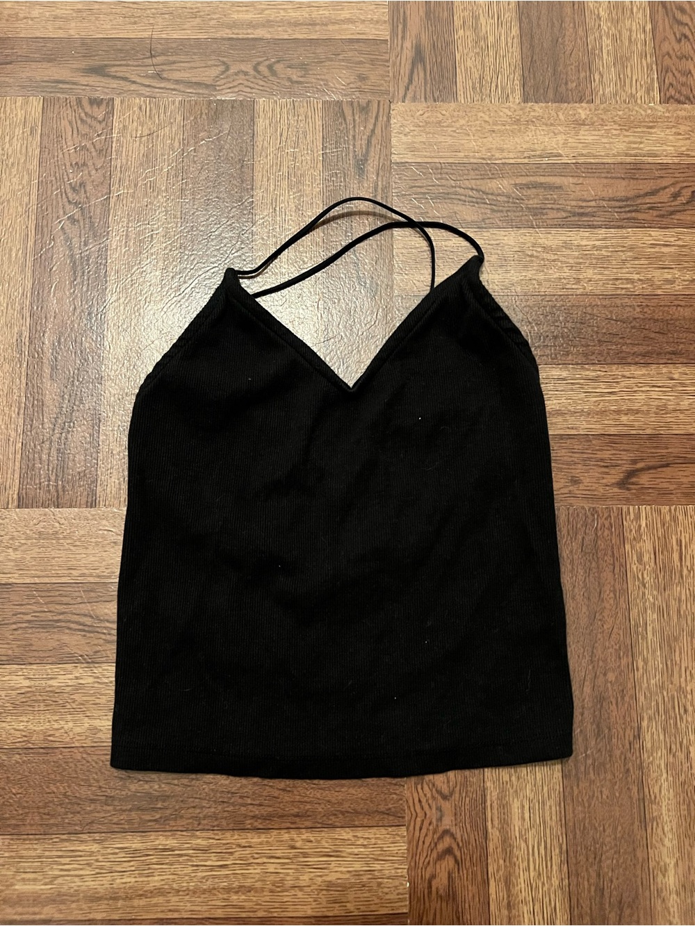 American Eagle Outfitters Black V-Neck Double Strap Camisole